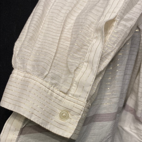 LOFT Cream and Tan Relaxed Long Sleeve Tunic - Picture 9 of 14